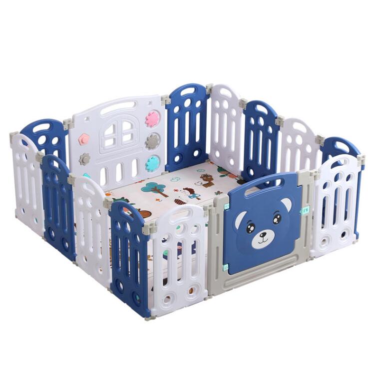 Simple To Secure Children Indoor Play Yard Folding Single Sheet Kid Baby Fence With Door Gate Playground