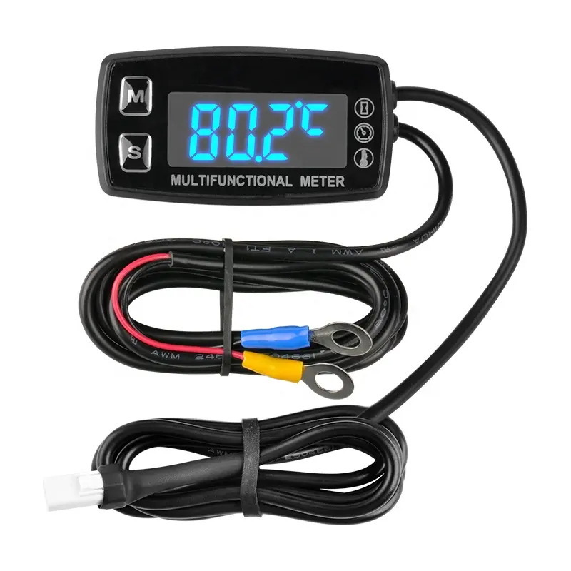 LED Digital Display Hour Meter Tachometer Within Temperature Meter For Truck Motocross Garden Device Motorcycle Track