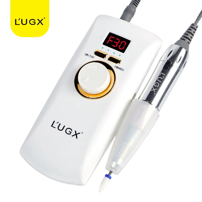 L'UGX portable electric nail drill with AU EU UK US plug rechargeable nail drill machine