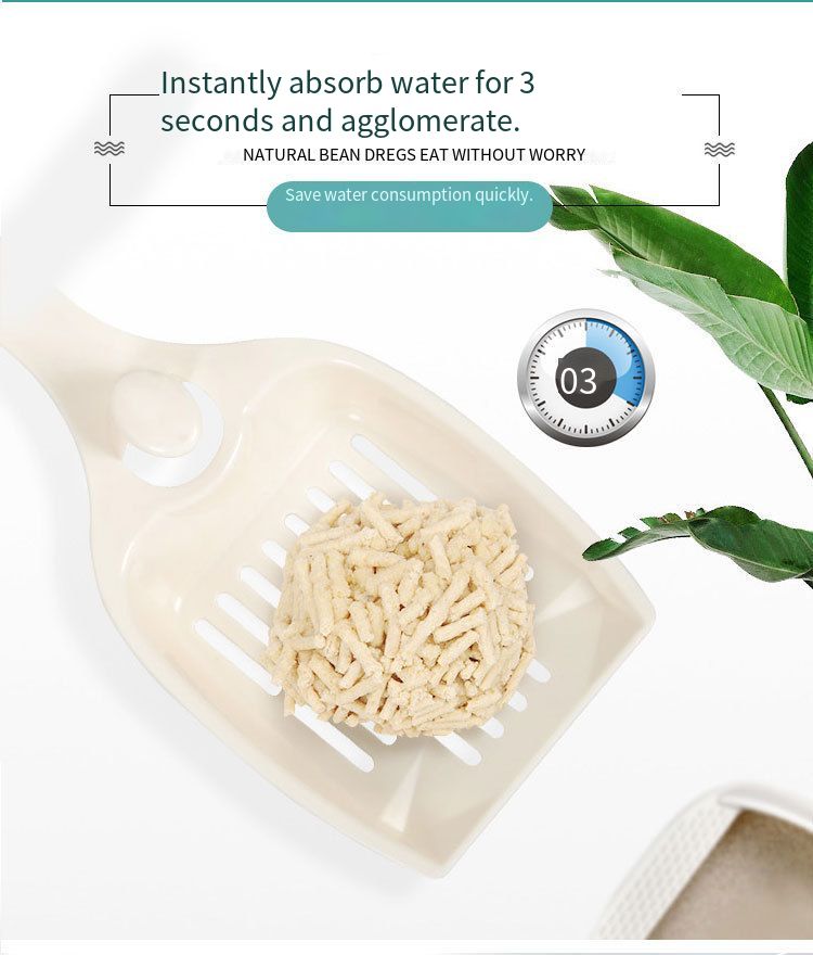 Tofu cat litter, the latest pet product, deodorizes and cleans dust cat litter