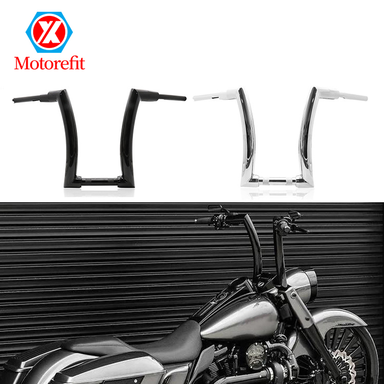 Руль мотоциклетный RTS для Harley Sportster Softail Dyna Touring Road King Street Glide, 16 дюймов, высокий подъем, 2 дюйма, руль