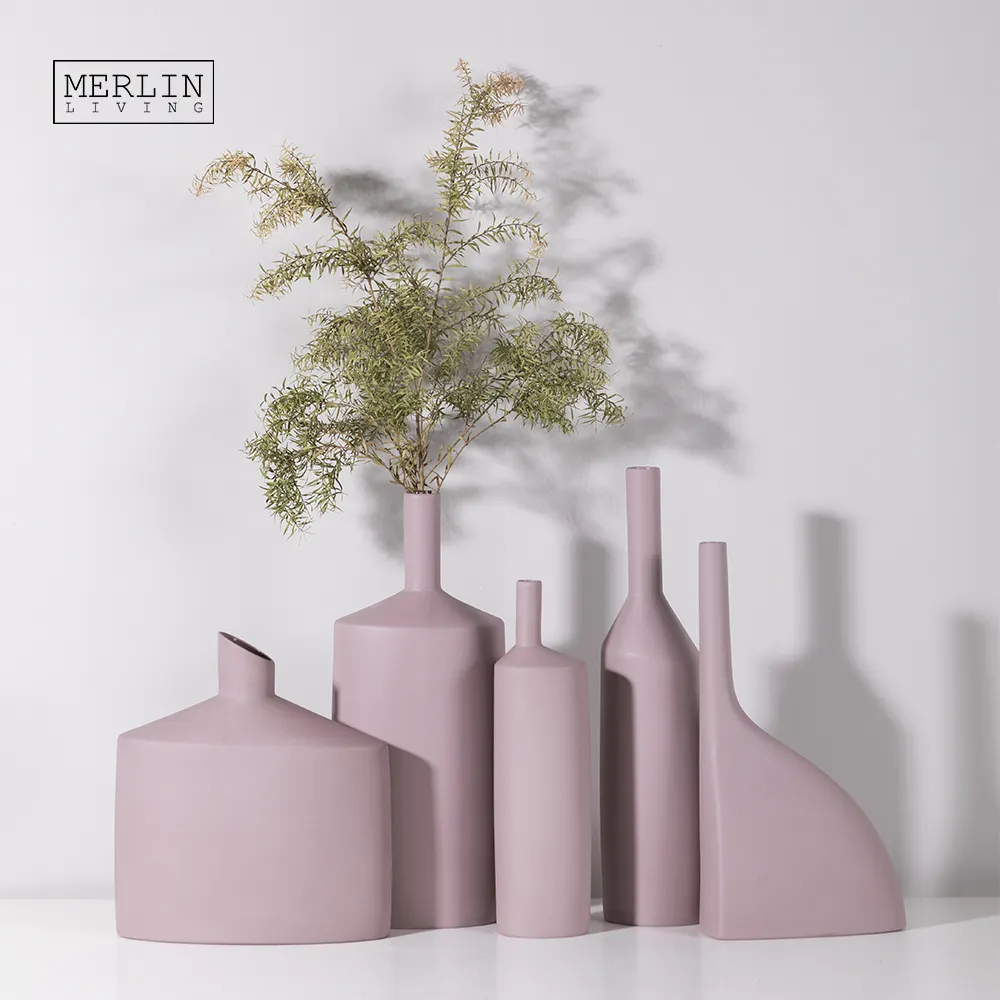 Керамическая ваза в скандинавском стиле, аксессуары для украшения дома, высушенных цветов, офиса, стола, гостиной