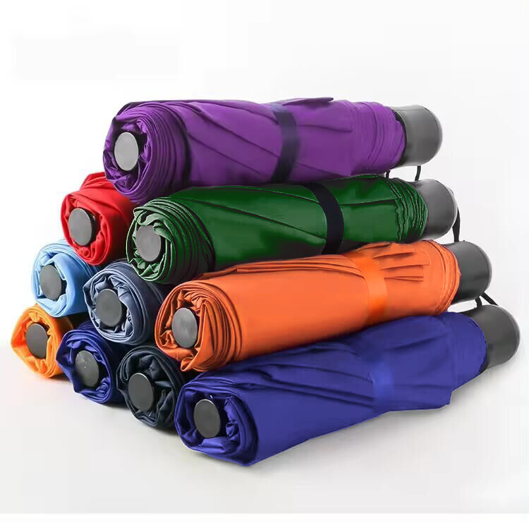 cheap promotional women men wholesale portable design travel uv automatic custom logo three folding umbrella for the rain
