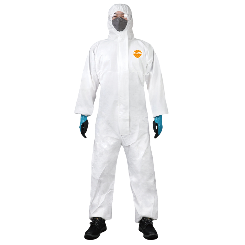 Upgraded Anti Static Durable PP/PE Anti Harmful Particles Safety Protective Coverall Silicone Free
