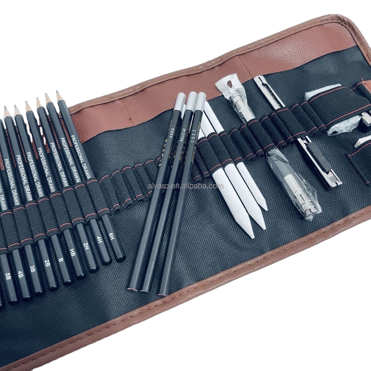 Professional Sketching pencils with 14pcs sketch pencils and charcoal pencil and other art tools For Art painting sketching
