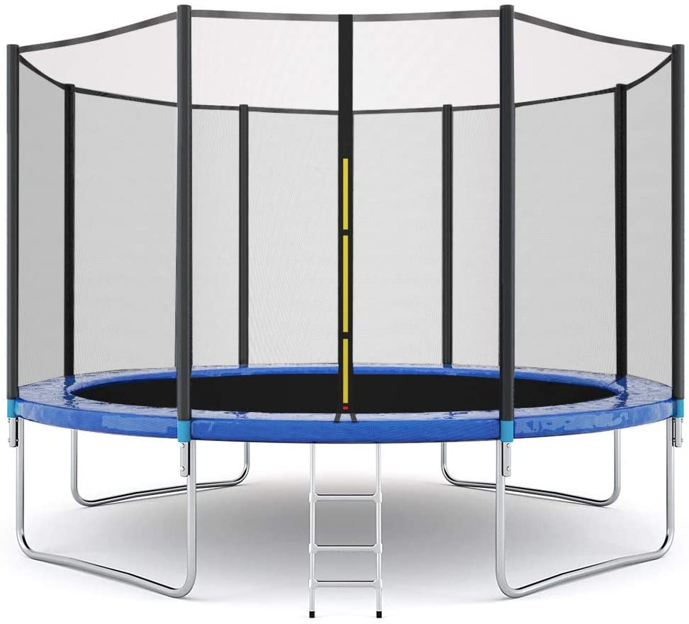 8FT/10FT JumpTrampoline с защитным ограждением чистая, прыгать мат, весна, Pad, лестницы, для детей «Человек-паук», для взрослых на открытом воздухе на заднем дворе