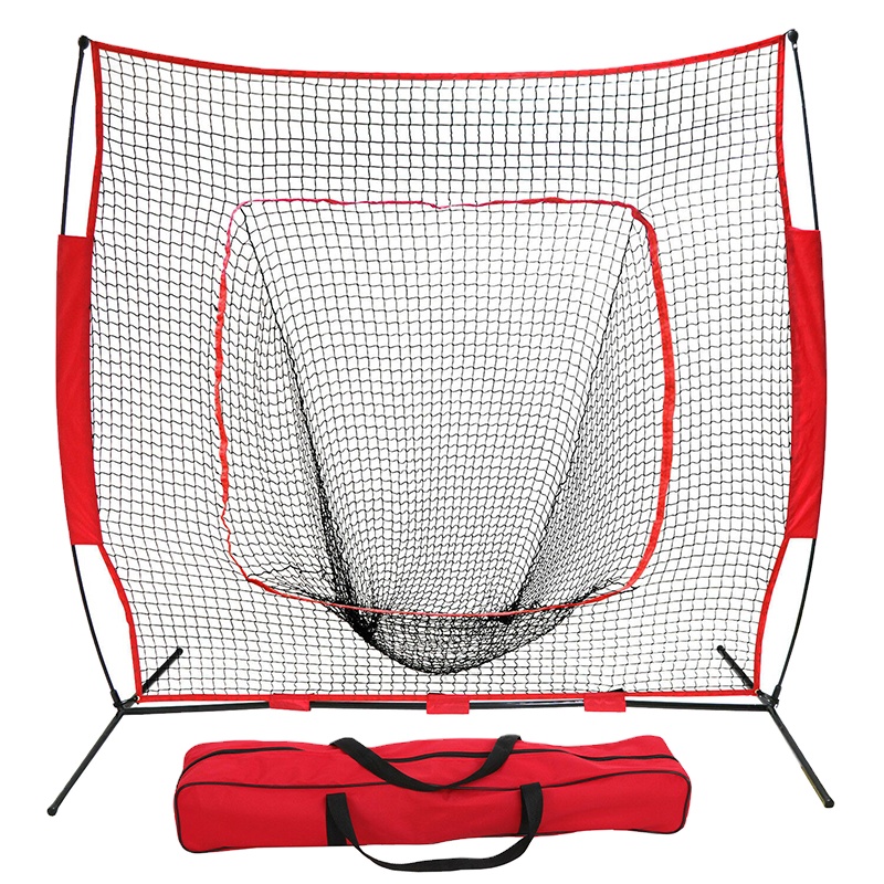 Portable Folding Professional Baseball and Softball Batting Net 7x 7 Feet Baseball Practice Net Belt Tote Bag