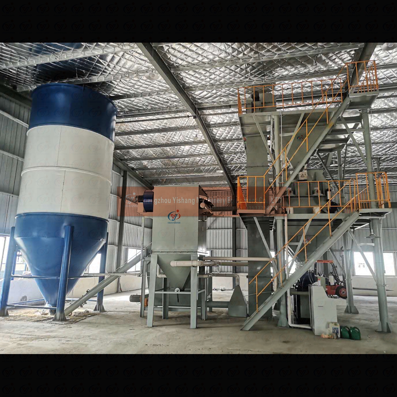 Tiles fiber cement wall putty tile adhesive dry mortar sack packing machine production line