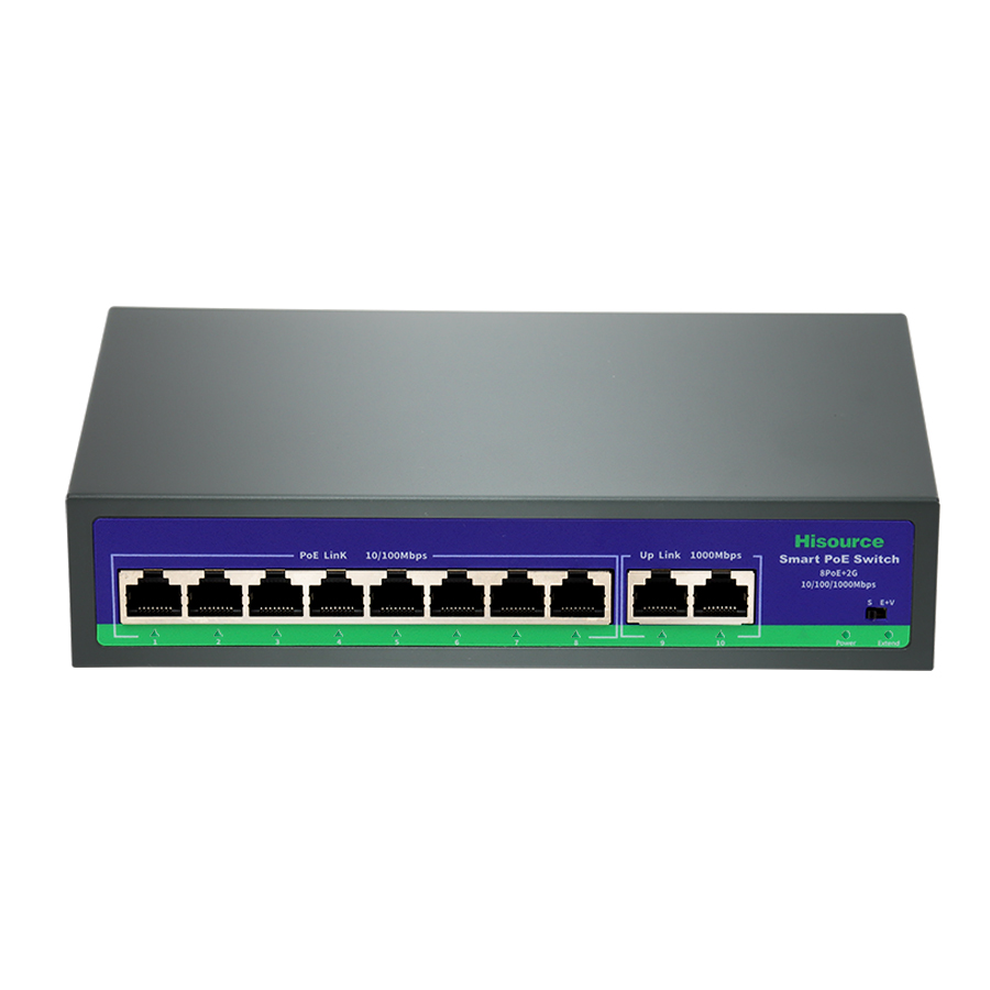 8 портов PoE коммутатор 48V 250 м VLAN OEM ODM ручная пресс-форма для сетевой коммутатор 10/100/1000 Мбит/с на CCTV IP камера