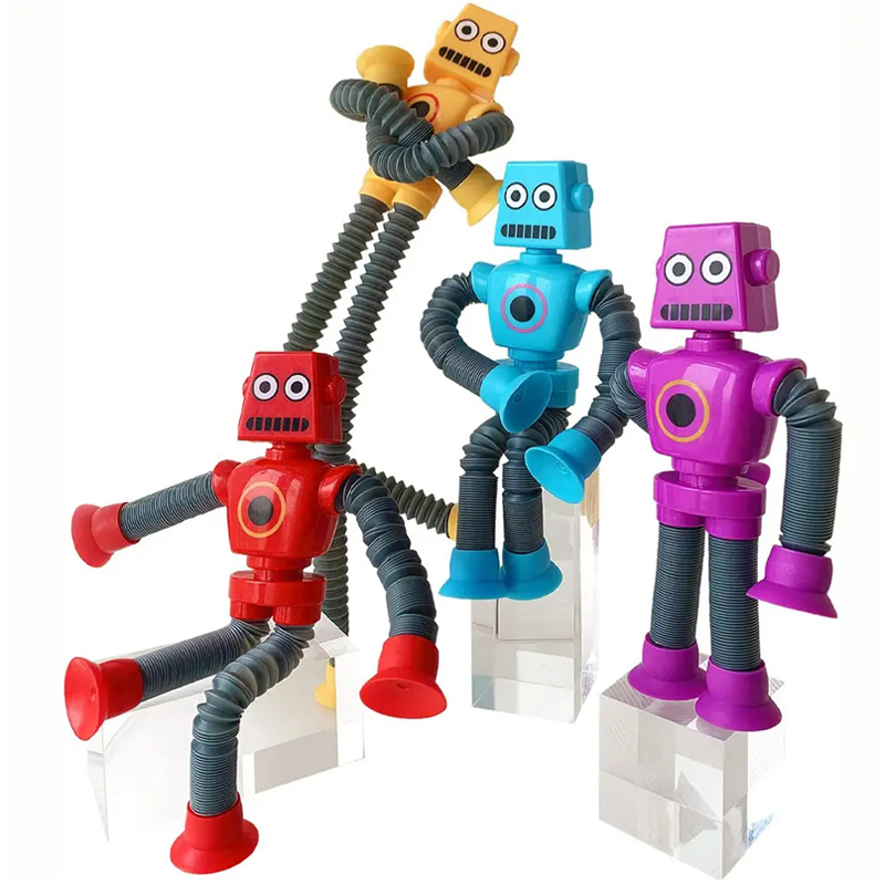 Changeable Lighting Robot Fidget Sensory Plastic Magic Tube New Design Relief Toddler Toys Tubes