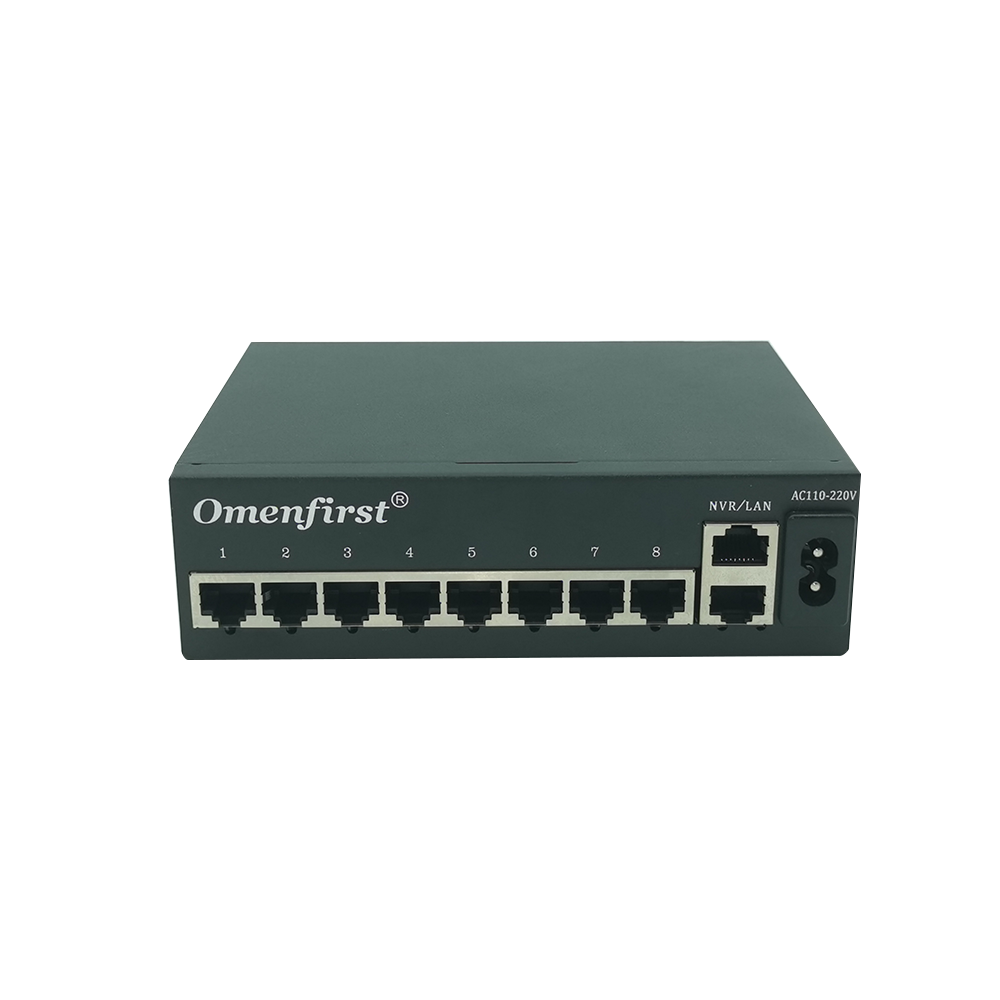 Omenfirst встроенный 144 Вт 8 портов POE + 2 порта 100 м мониторинг выделенный POE переключатель для внешней Ip-камеры