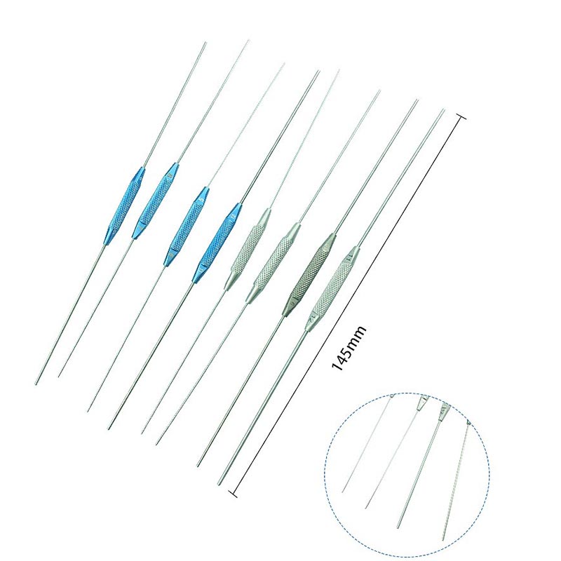 4pcs/set Double Ended Lacrimal Passage Probe,stainles Steel/Titanium Flushing Tool Ophthalmic Instruments