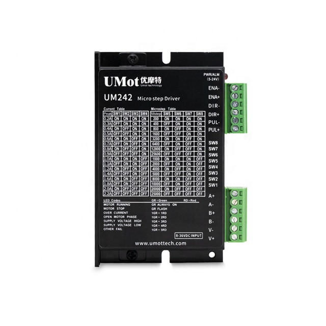 UM242 2-фазный шаговый мотор драйвер 0.2A-2.2A Мини Драйвер шагового двигателя для ЧПУ линейные направляющие движения системы