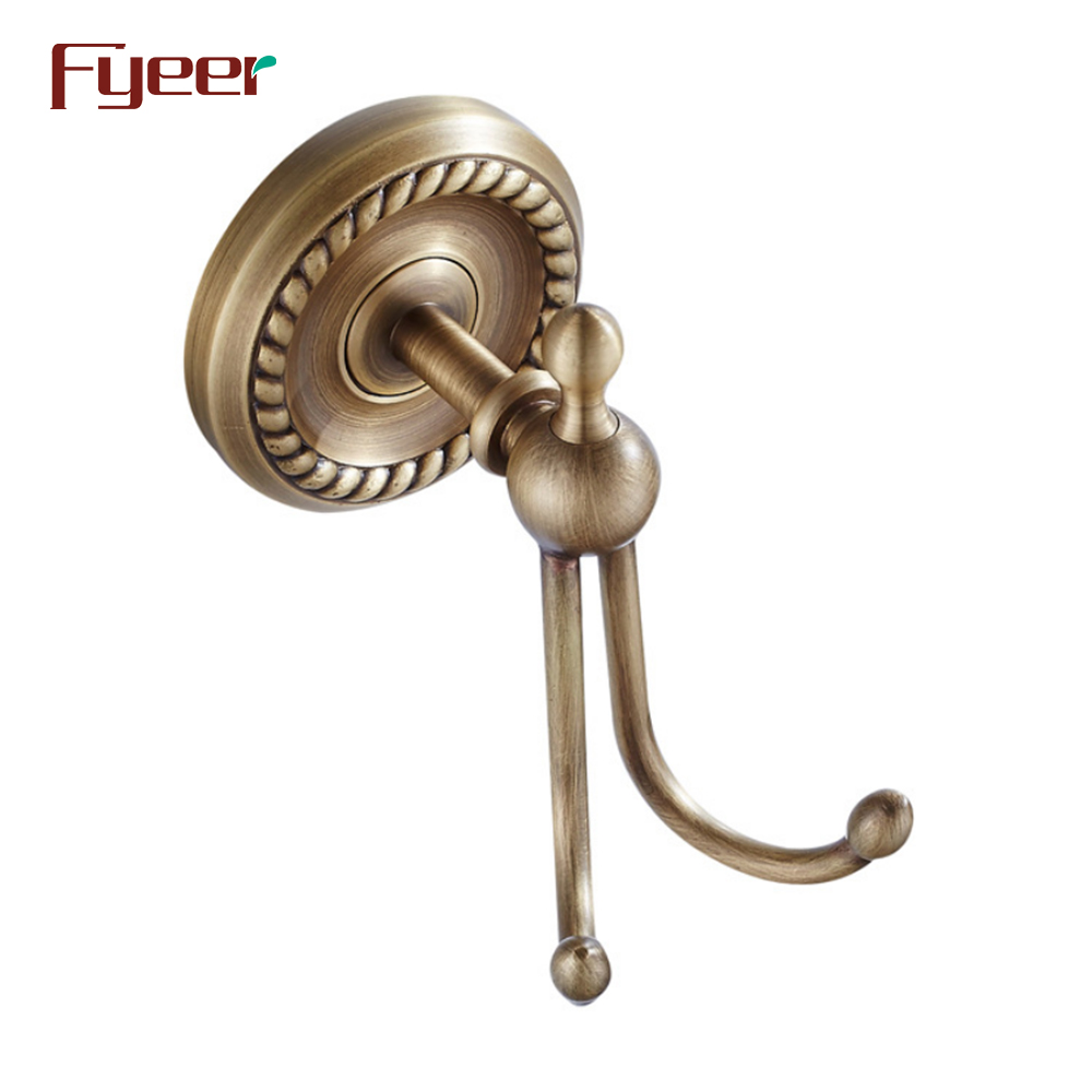 Двойной крючок из античной латуни Fyeer