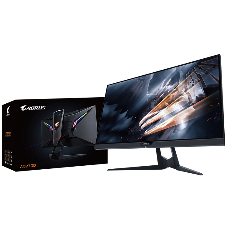 Оригинальный игровой монитор GIGABYTE AORUS AD27QD 27 дюймов 2K с IPS 144 Гц Частота обновления QHD поддержка 1 мс время отклика