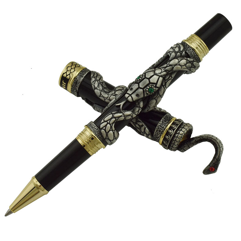 Jinhao Змея винтажная шариковая ручка серый кобра 3D шаблон текстура рельефная скульптура технология благородная коллекция подарочная ручка