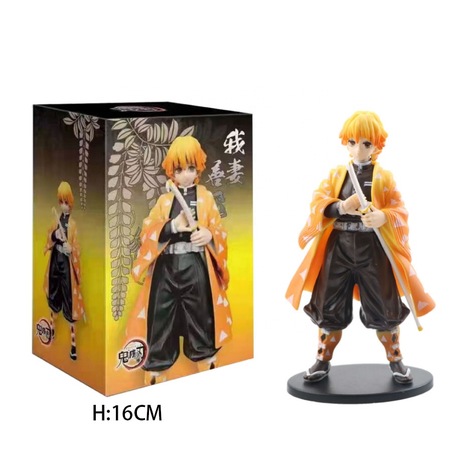 Фигурки H16CM 10 шт./компл. с коробкой Kimetsu no Yaiba Agatsuma Zenitsu kamado tanjirou игрушки для украшения, рассекающие демонов