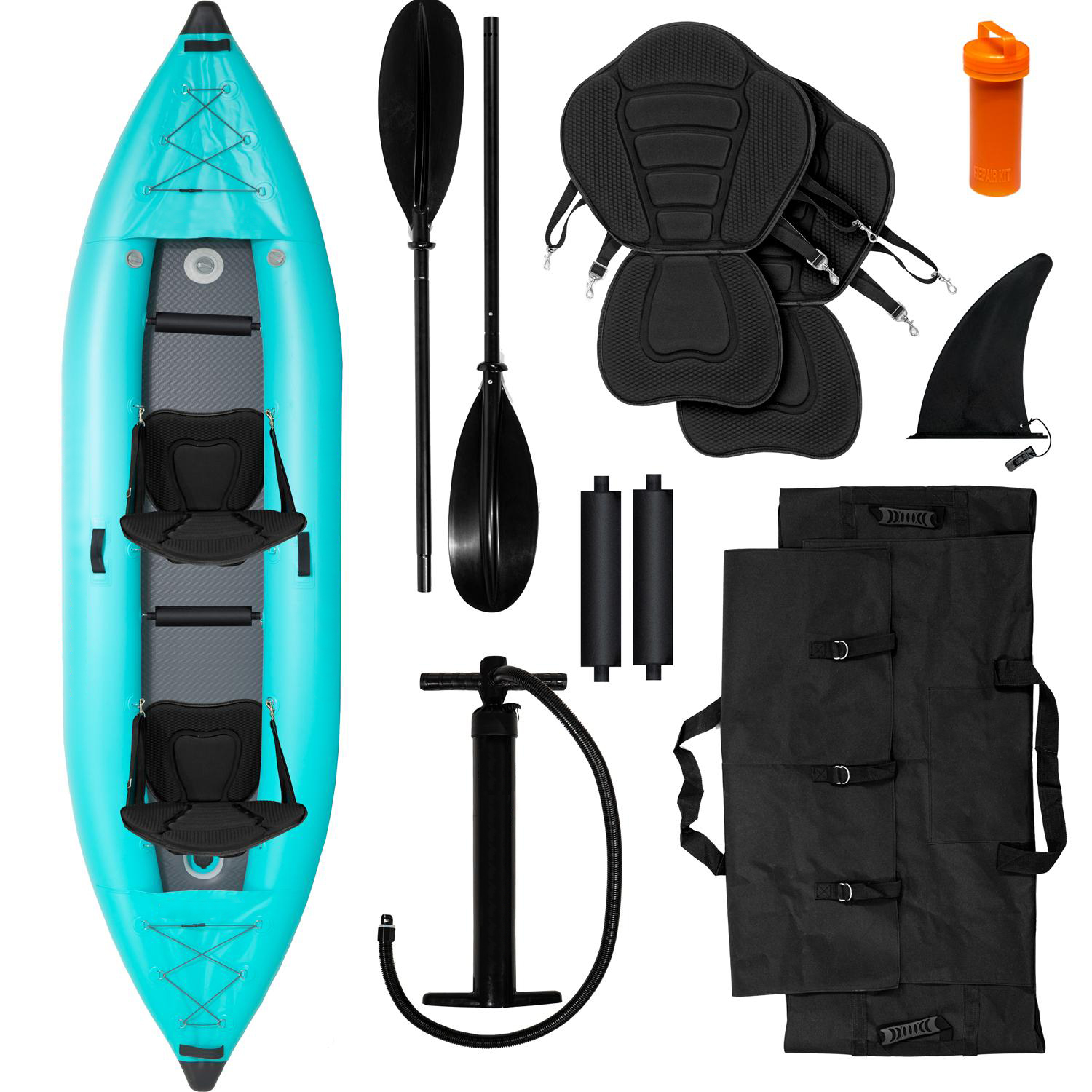 Professional Fishing Kayak of Rowing Boat 2 man Inflatable Kayak for sale