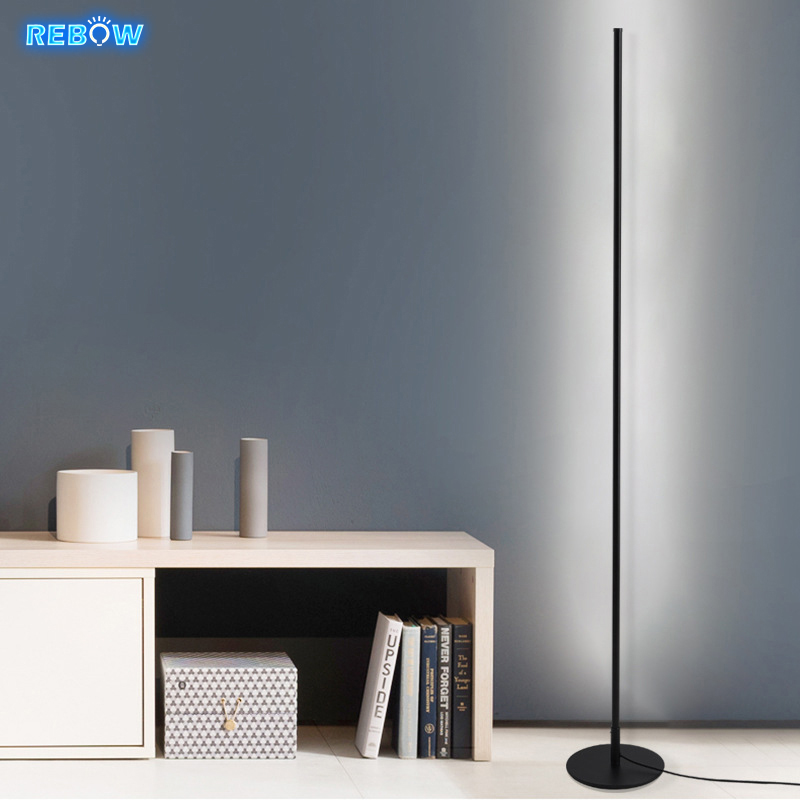 Rebow Прямая поставка белый RGB пульт дистанционного управления роскошный Европейский скандинавский гостиная умная полка современный светодиодный Угловой торшер