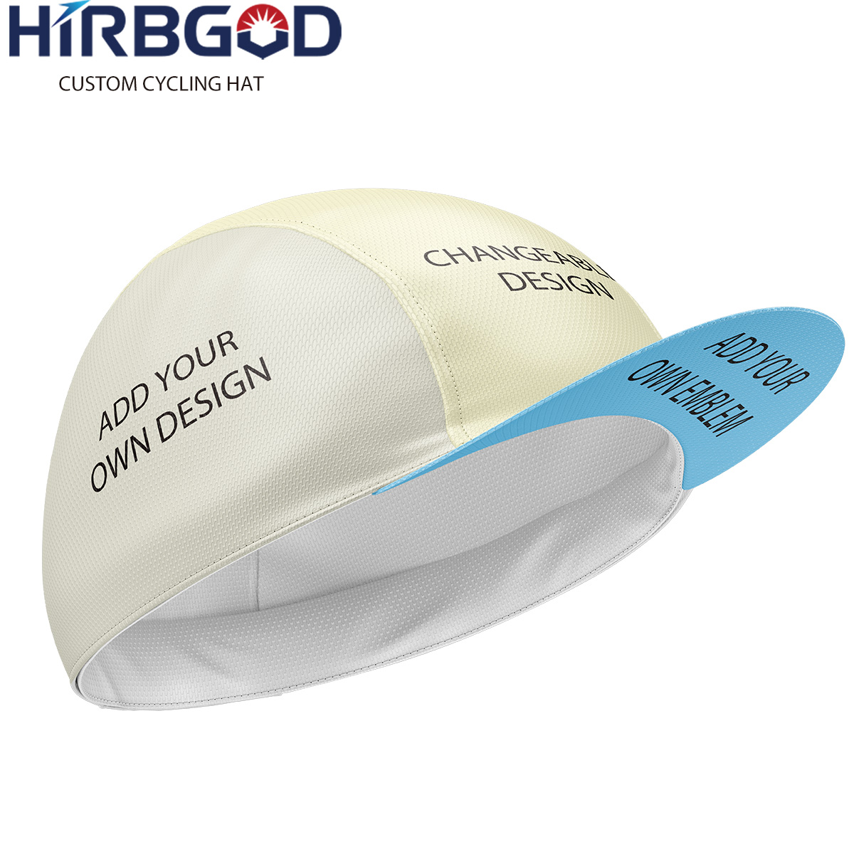 Оптовая продажа, индивидуальная велосипедная шляпа HIRBGOD для взрослых, товары для велоспорта, дышащая шляпа для шлема из полиэстера, подходящая шляпа для велоспорта