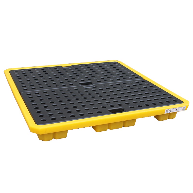 Heavy duty oil chemical industry 4 drum spill pallet price for control racking storage spill tray manufacture
