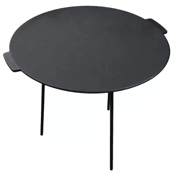 Removable leg design cast iron frying pan camping cast iron grill pan