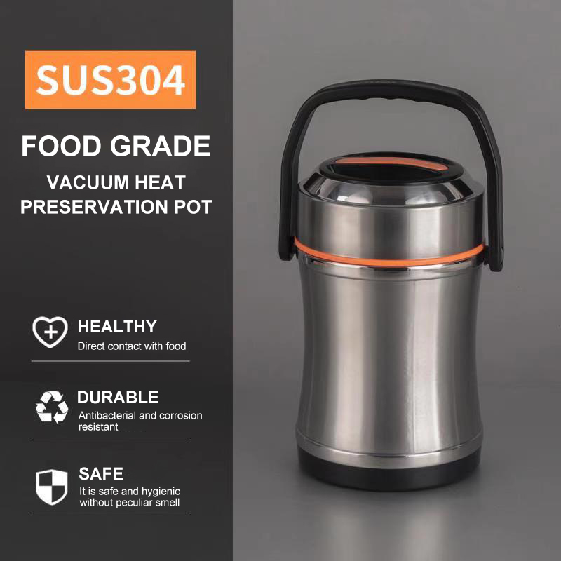 Stainless steel flask insulated thermos vacuum food container