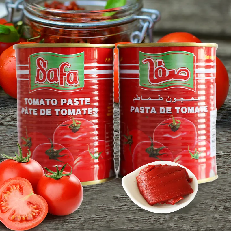 Dubai safa brand tomato paste 70g 210g 400g with low price in different sizes canned tomato paste without additives