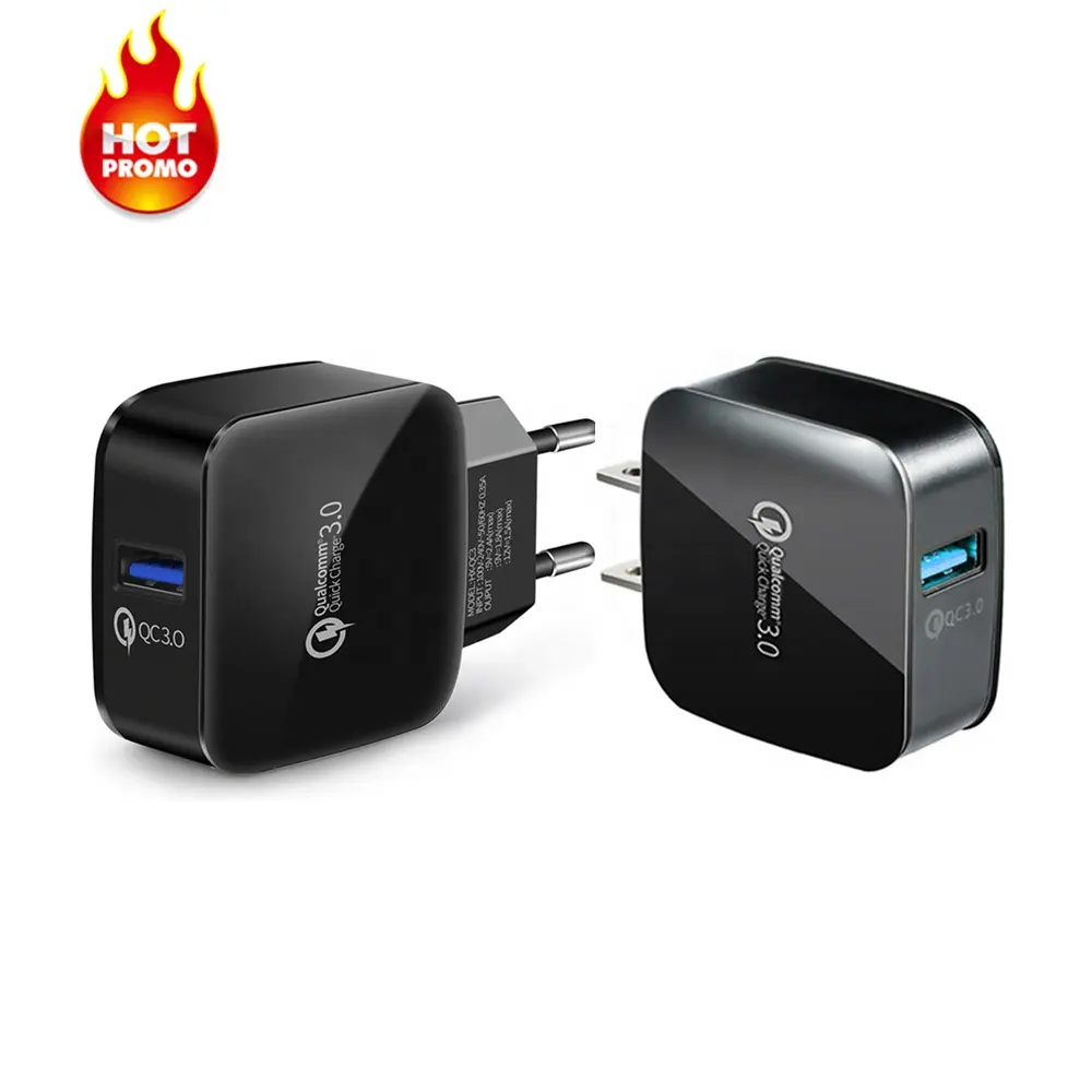 Универсальное сетевое зарядное устройство с 1 USB-портом QC3.0