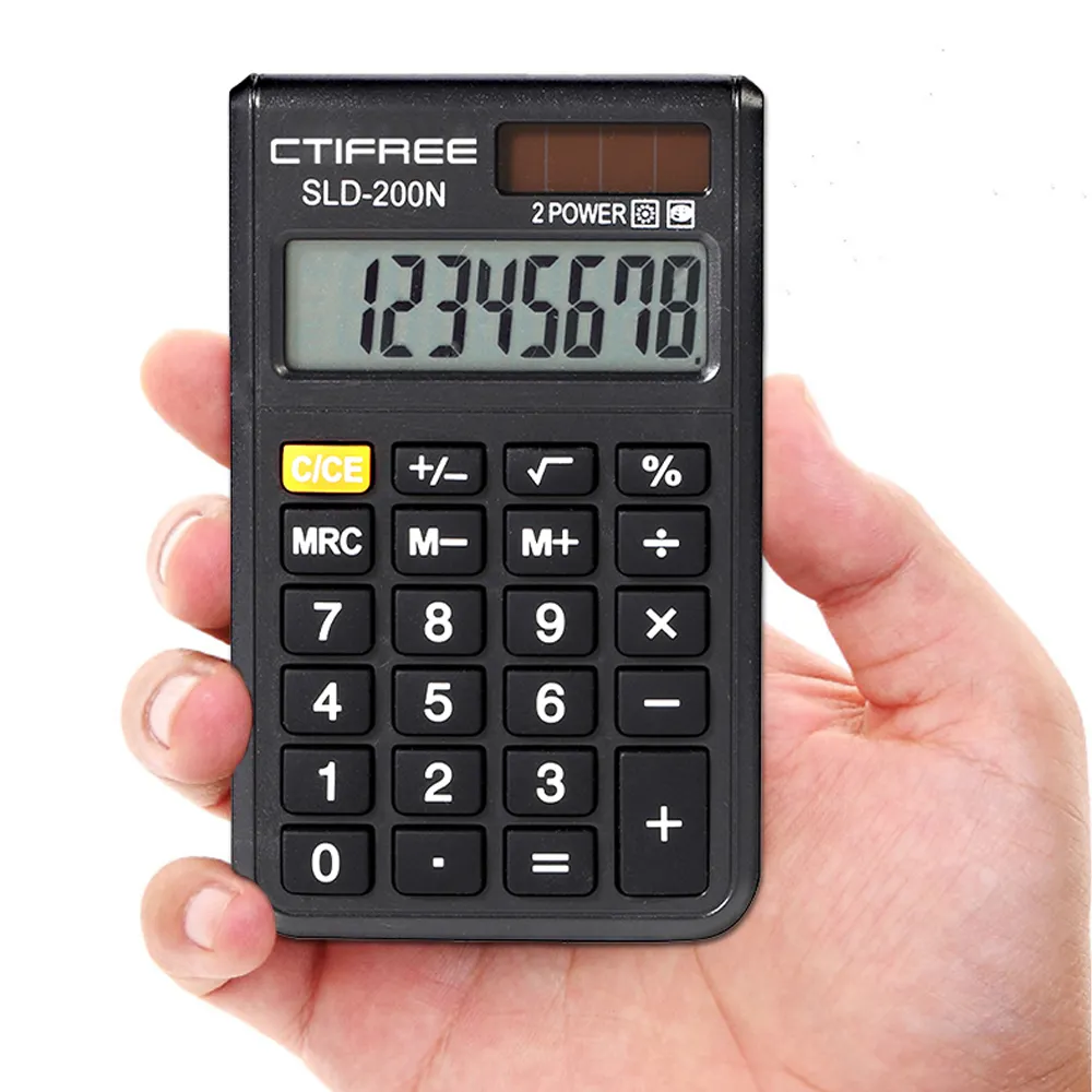 Mini Calculators Pocket Desktop Customized Logo Calculatrice Financial Cientifica Calculadora Solar 8 Digits Pocket Calculators