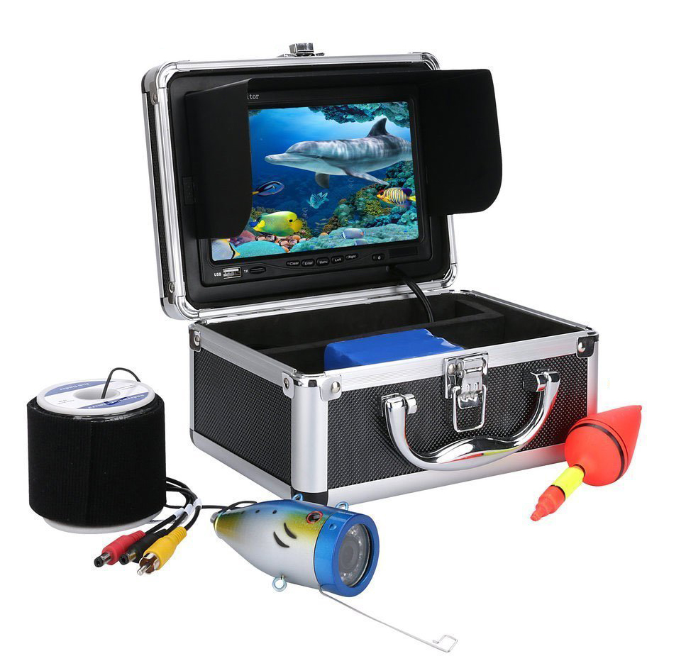 Fish Finder 15 м кабель 7 дюймовый монитор 1000TVL, видеокамера для подводной охоты камеры комплект использовано в океане и в пресной воде