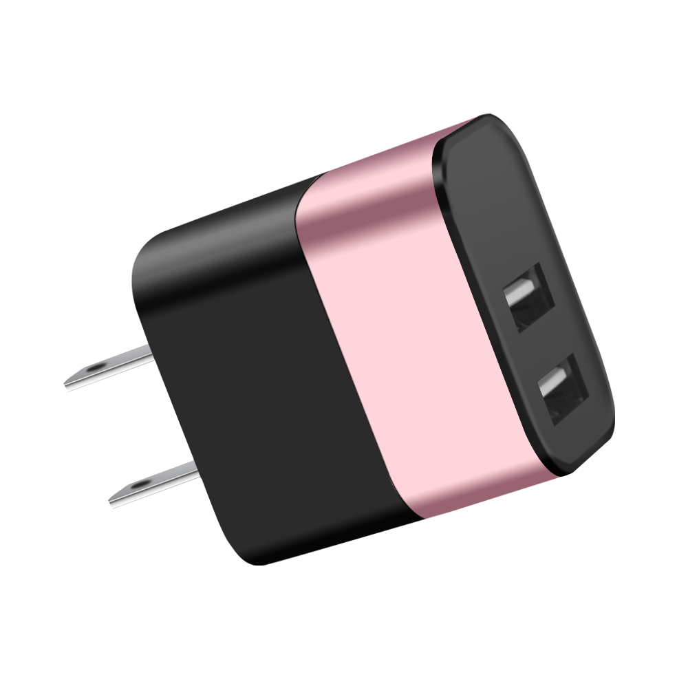 Дешевое металлическое зарядное устройство с двумя USB-портами 2,1 а для быстрой зарядки iphone