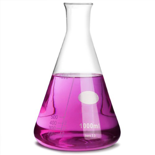Боросиликатная колба erlenmeyer 50 мл 1000 мл коническая колба