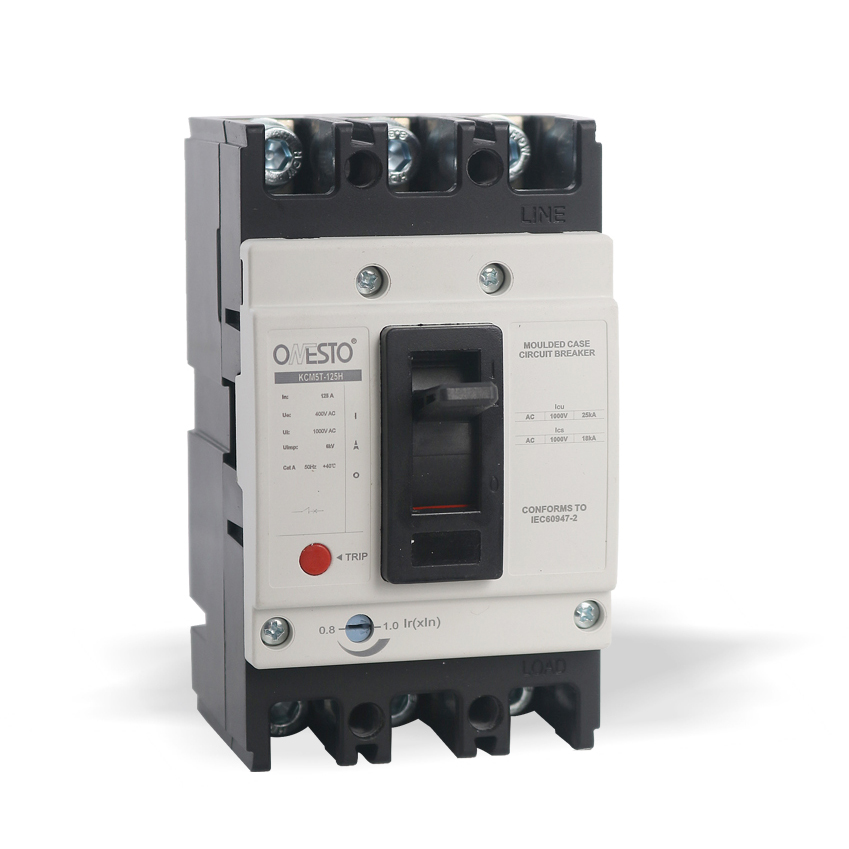 MCCB 3Poles 125A Molded Case Circuit Breaker Thermal Adjustable