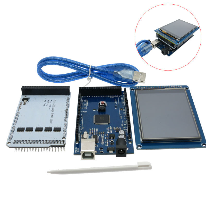 Умная электроника ~ 3,2 "TFT ЖК-дисплей с сенсорным экраном 320X240 ILI9341 + TFT-экран 3,2 дюйма + Mega 2560 R3 с usb-кабелем