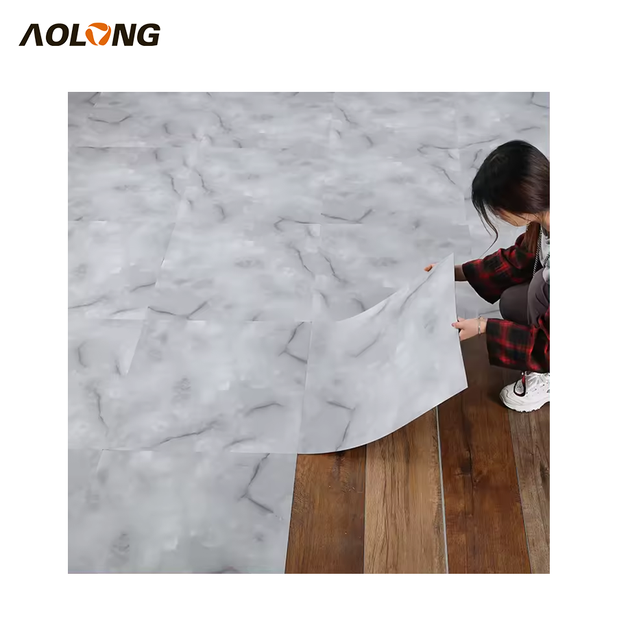 AOLONG Waterproof Self Adhesive Stone Anti Static Glue Down Plastic PVC Vinyl Plank Flooring