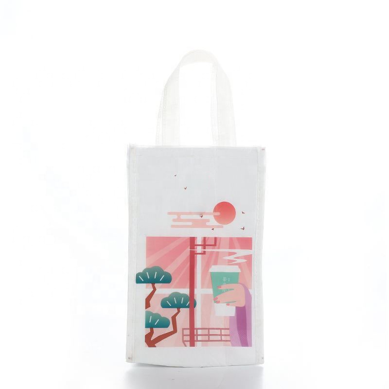 Thermal bag custom logo waterproof non woven white drinks insulated catering food delivery bag