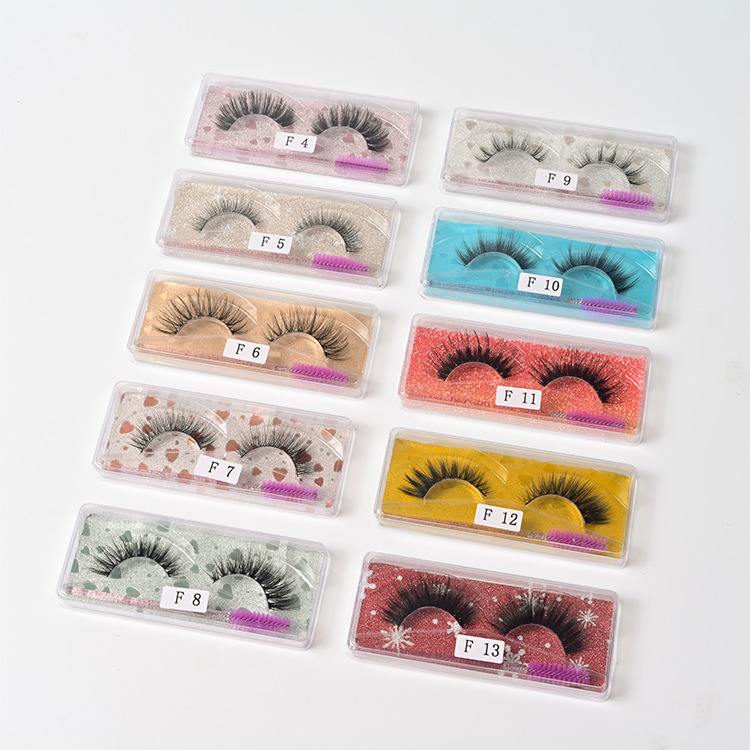 Wholesale High-grade Protein Fiber 3 D False Eyelashes Natural length Eyelashes 5 Pairs Vendor