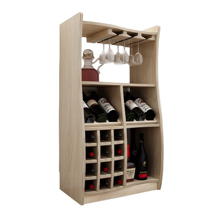 wine display cabinet wooden wine plywood holder tableware cabinet wooden shelf