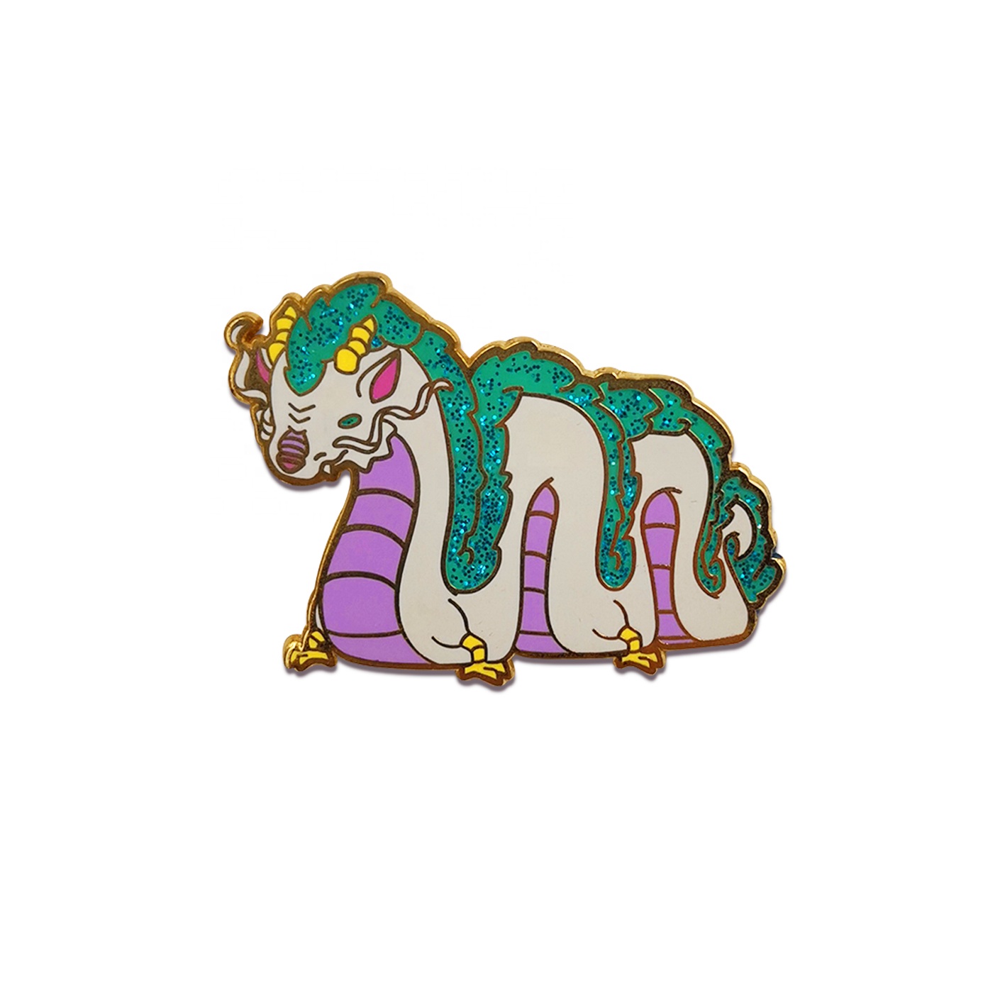 Wholesale custom Dragon hard enamel pin glitter pin and lapel pin