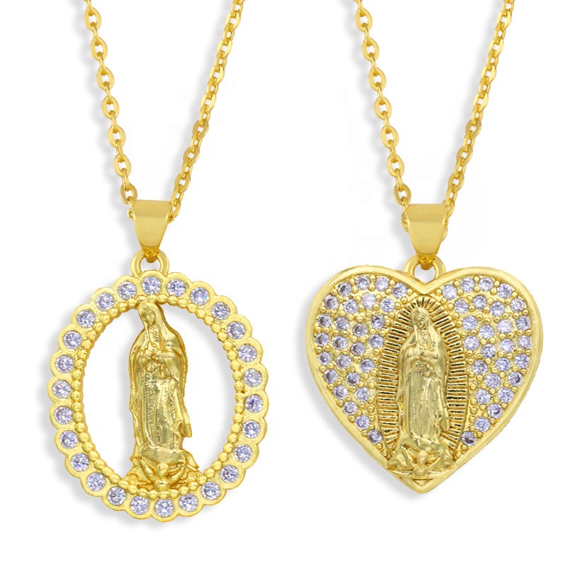 Fashion Women Jewelry Bodhisattva of Chinese traditional culture Necklace Custom Stainless Steel 18k Gold Necklace