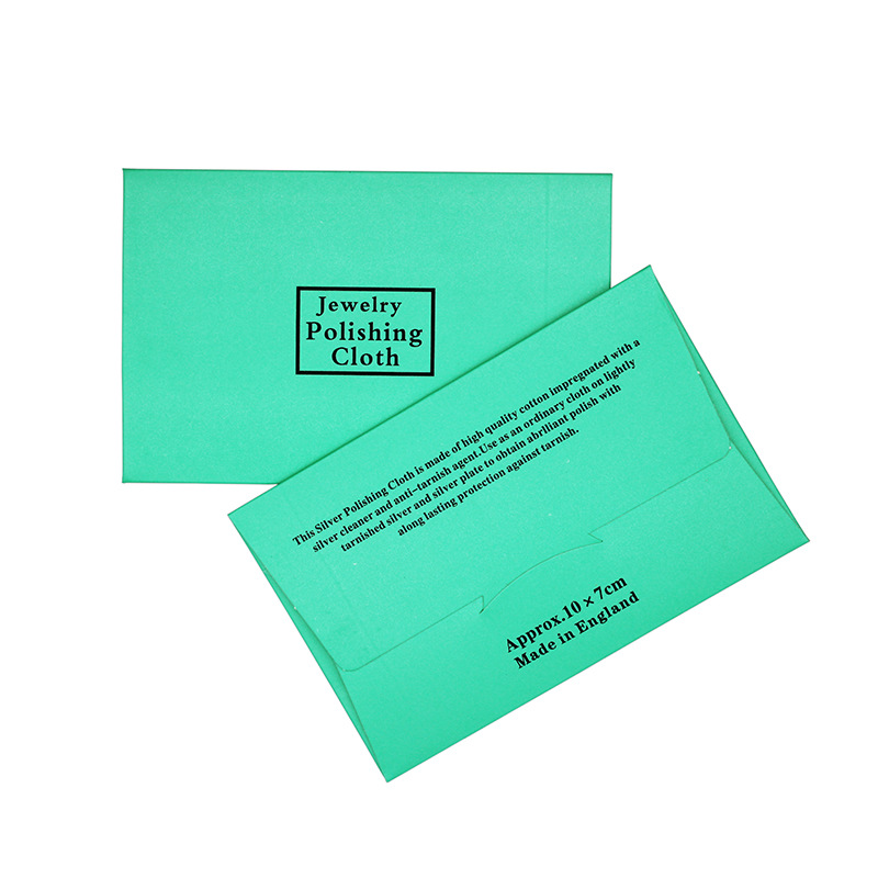 Custom Paper Envelope Microfiber Pink Jewellery Jewelry 925 Sterling Silver Gold Cleaning Polishing Cloth With Paper Envelope