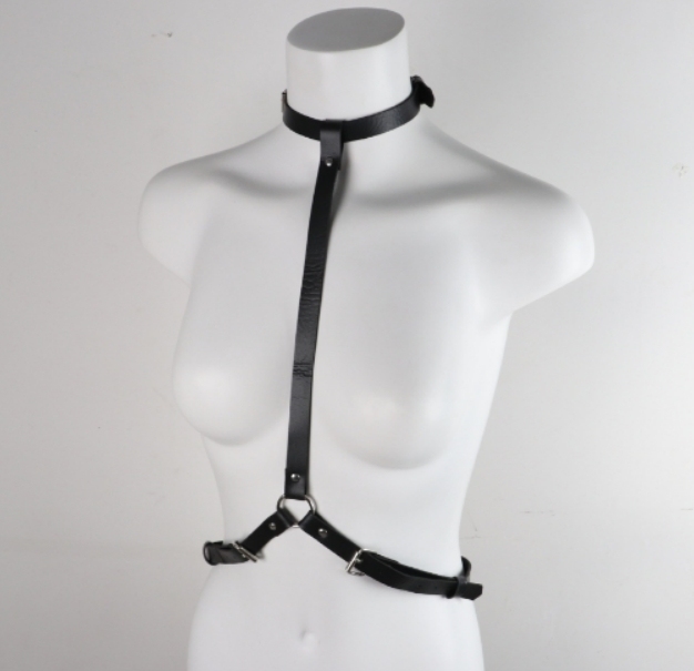 Hot Women Sexy Pu Leather Harness Lingerie Bdsm Harajuku Body Stockings Garter Belt Fetish Erotic Rave Sword Belt Gothic Clothes