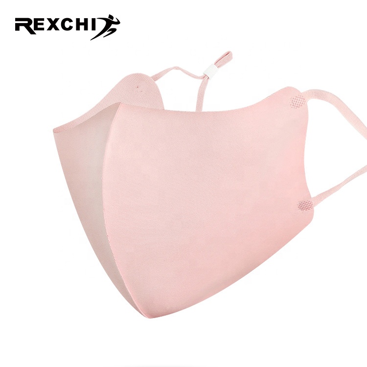 REXCHI XKZ24 Wholesale Ice Silk Party Mask Face Washable Reusable Personalized Breathable Sun Protection Sports Face Mask