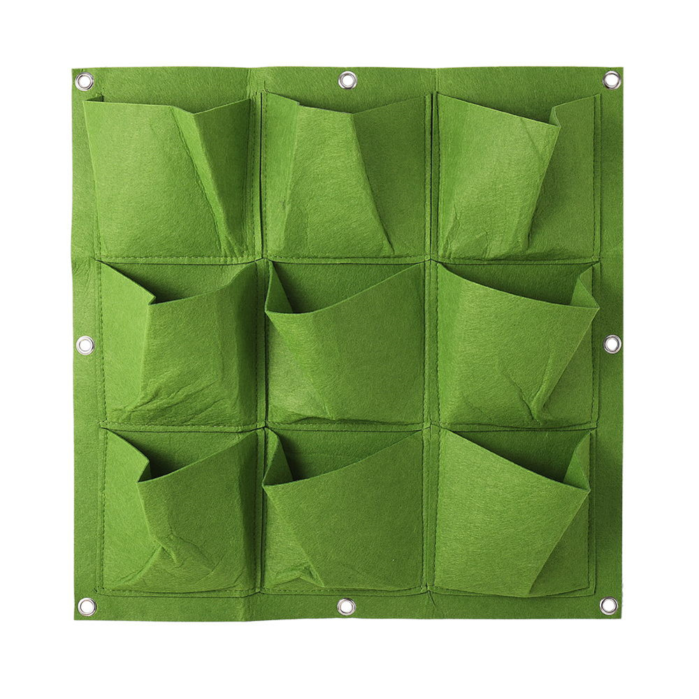 2 3 6 9 12 18 25 36 49 64 72 Pocket Garden Vegetable Flower Grow Non Woven Fabric Vertical Wall Hanging Planting Bag