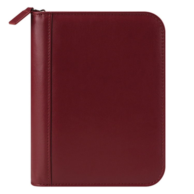 Top Quality Custom Color and Logo Basics Leather Zipper Binder