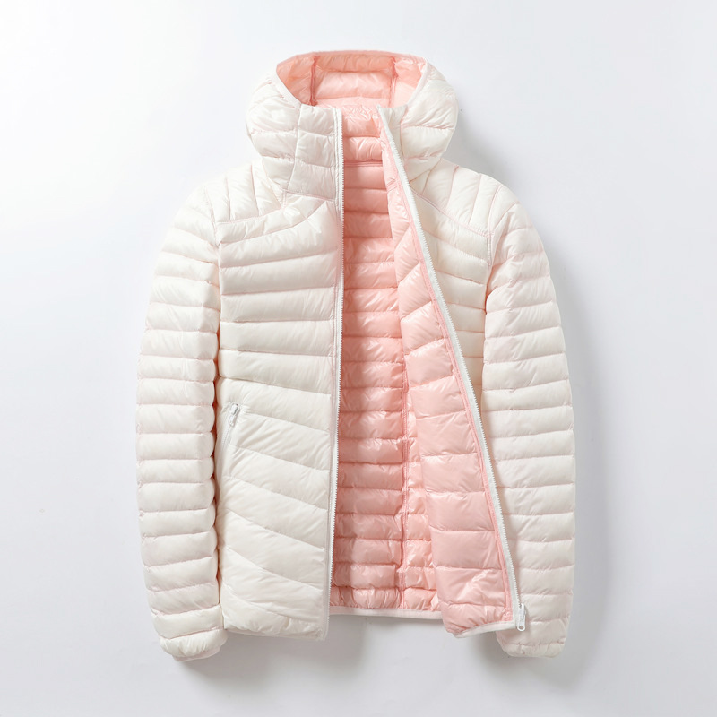 Hot Sale Women's Outwear Women Ultralight Hooded Basic Coat Famale Two Side Reversible Warm Down Jackets