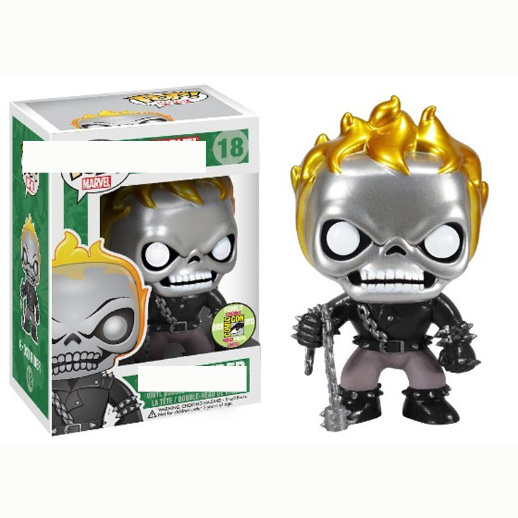 (Newest) Hot selling Skull Metallic Ghost Rider #18 Pop Action Figure, High Quality Ghost Rider #18 pop Action figures For Gifts
