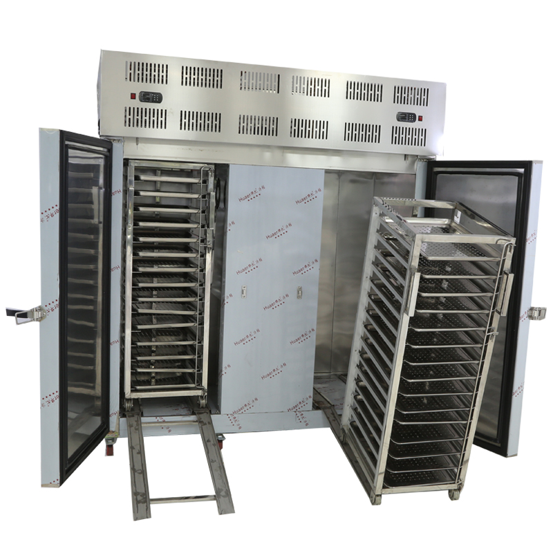 Super fast freezing stainless steel blast freezer with trolleys