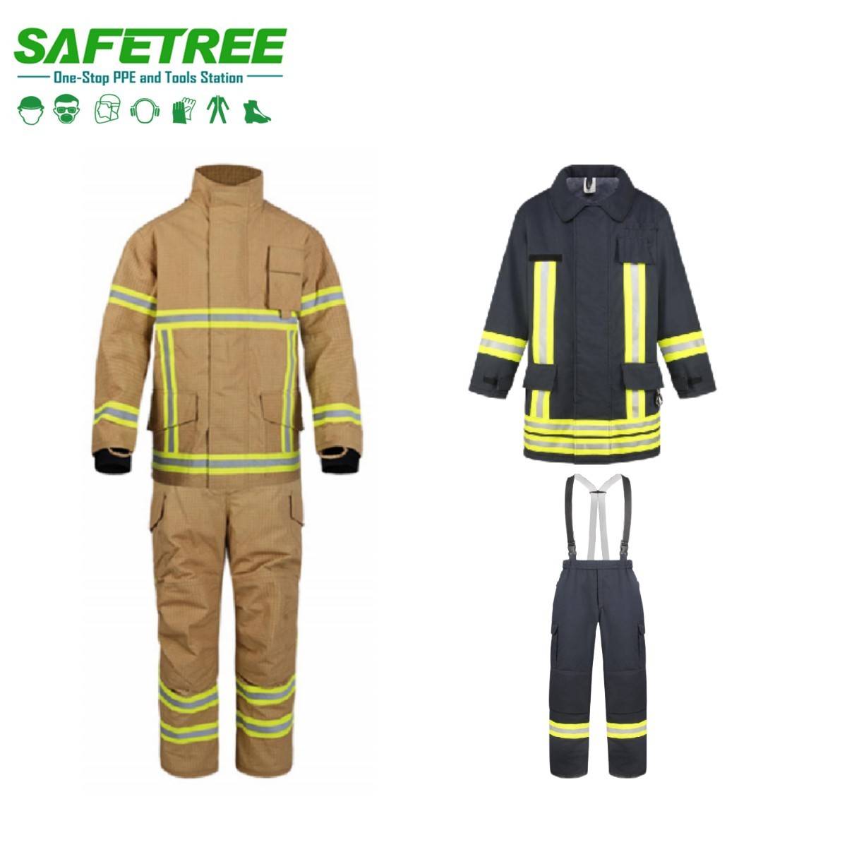 CE EN469 Fireman Suit Fire Fighting Safety Clothing Firefighting Uniform